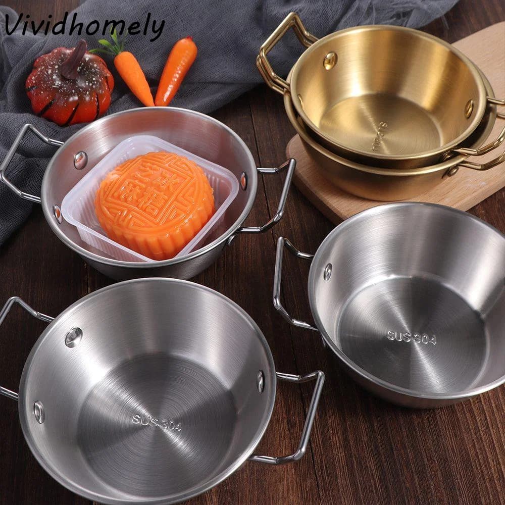 Durable Korean Kitchen Tableware Scald proof Double Ear Cuisine Bowl Rice Wine Bowls Food Container Snacks Plate