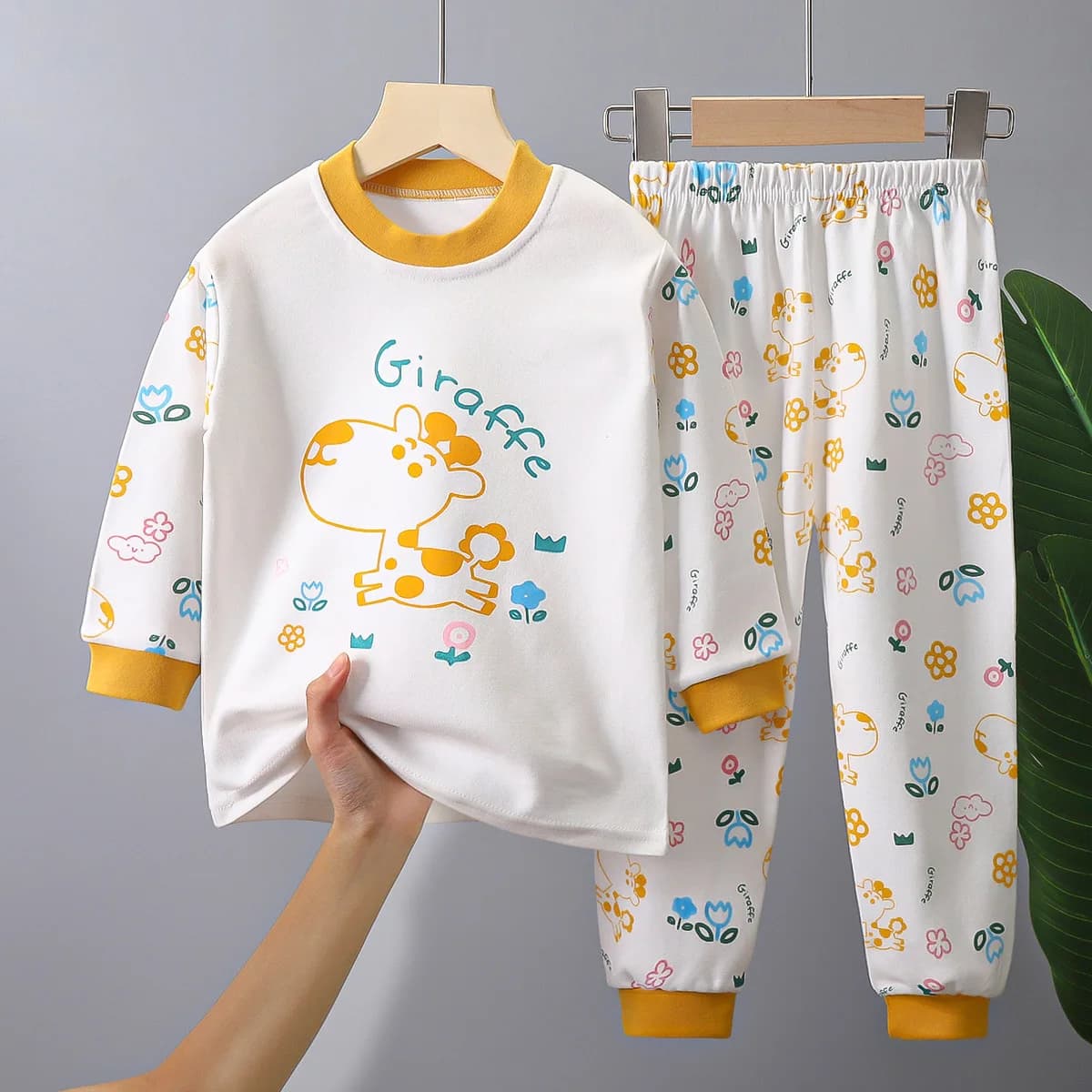 Autunno inverno caldo pigiama Set per bambini biancheria intima di cotone per bambini Loungewear ragazzi ragazze girocollo maniche lunghe pigiama Set