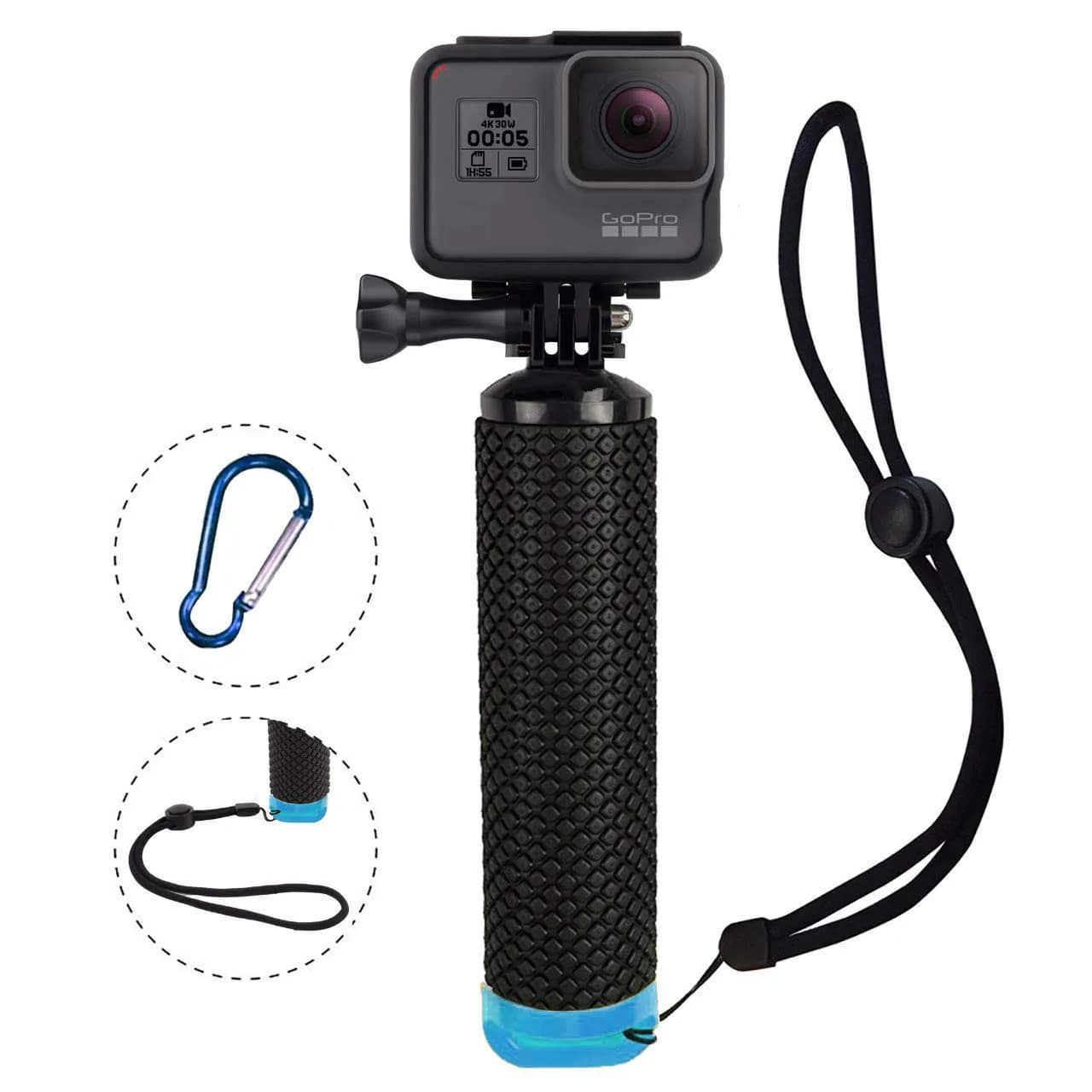 Waterproof Floating Grip Sports Floaty Bobber for GoPro Hero 7 6 5 4 3+ Sjcam Yi Lite 4K Water Action Camera Kit