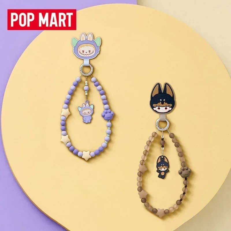 POP MART POP BEAN Pigiama Party Series Catena per cellulare Scatola cieca Scatola misteriosa Guess Bag Giocattoli Bambola Cute Anime Figure Desktop