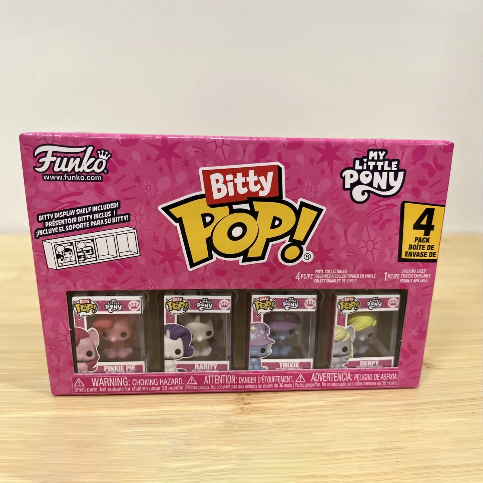 My Little Pony Bitty Pop! Serie 4-Pack Funko Ufficiale, Statuette Originali Twilight Sparkle e Fluttershy, Mini Giocattoli da Collezione per Fan