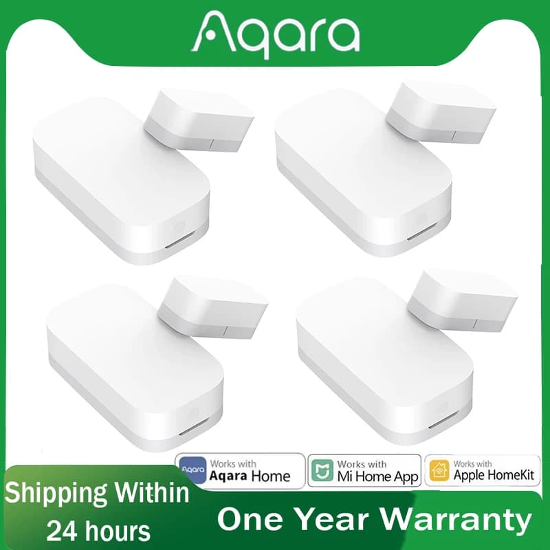 Aqara Sensore per porte e finestre Connessione wireless Zigbee Mini sensore per porte intelligente Sensore di allarme per porte e finestre per Mijia Home HomeKit