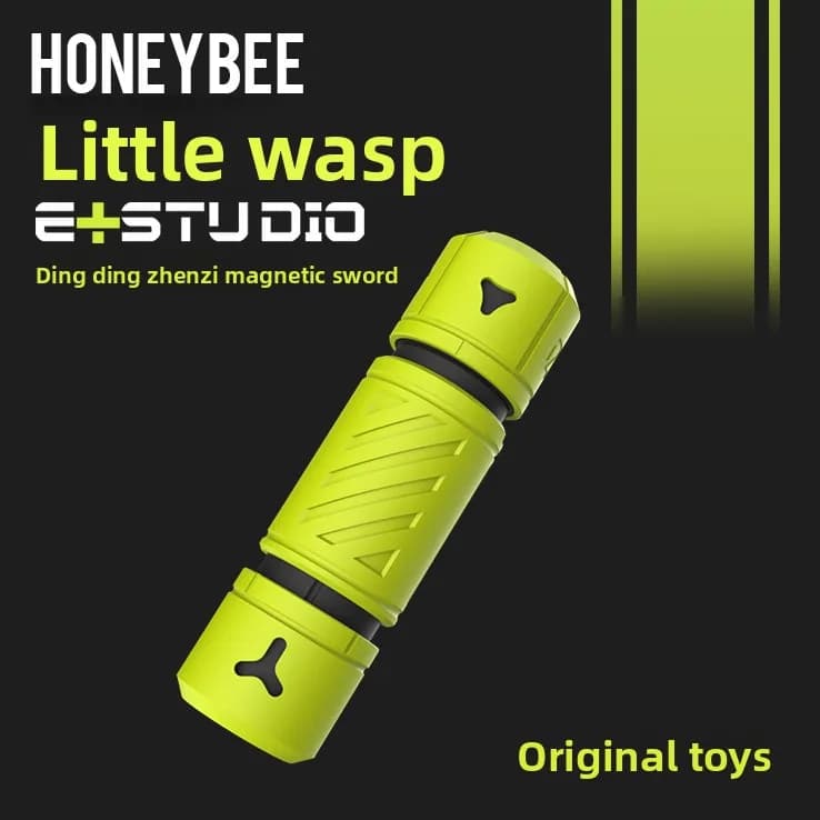 Little Wasp Fidget Spinner Stampato in 3D – Giocattolo Antistress EDC con Spada Magnetica Lanciabile, Clicker a Moneta, Giroscopio da Dito per Adulti