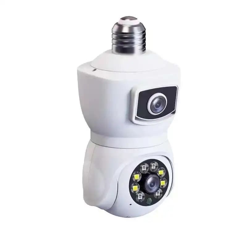 icam365/V380Pro 4MP Doppia Lente E27 Testa Della Lampada Presa di Colore Senza Fili PTZ IP Dome Telecamera Citofono di Sicurezza CCTV Baby Monitor