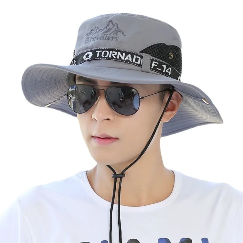 Fashionable UV Protection Fisherman's Hat Quick Drying Wide Tent Fisherman's Hat Portable Storage Bag Sun Hat Camping Fishing
