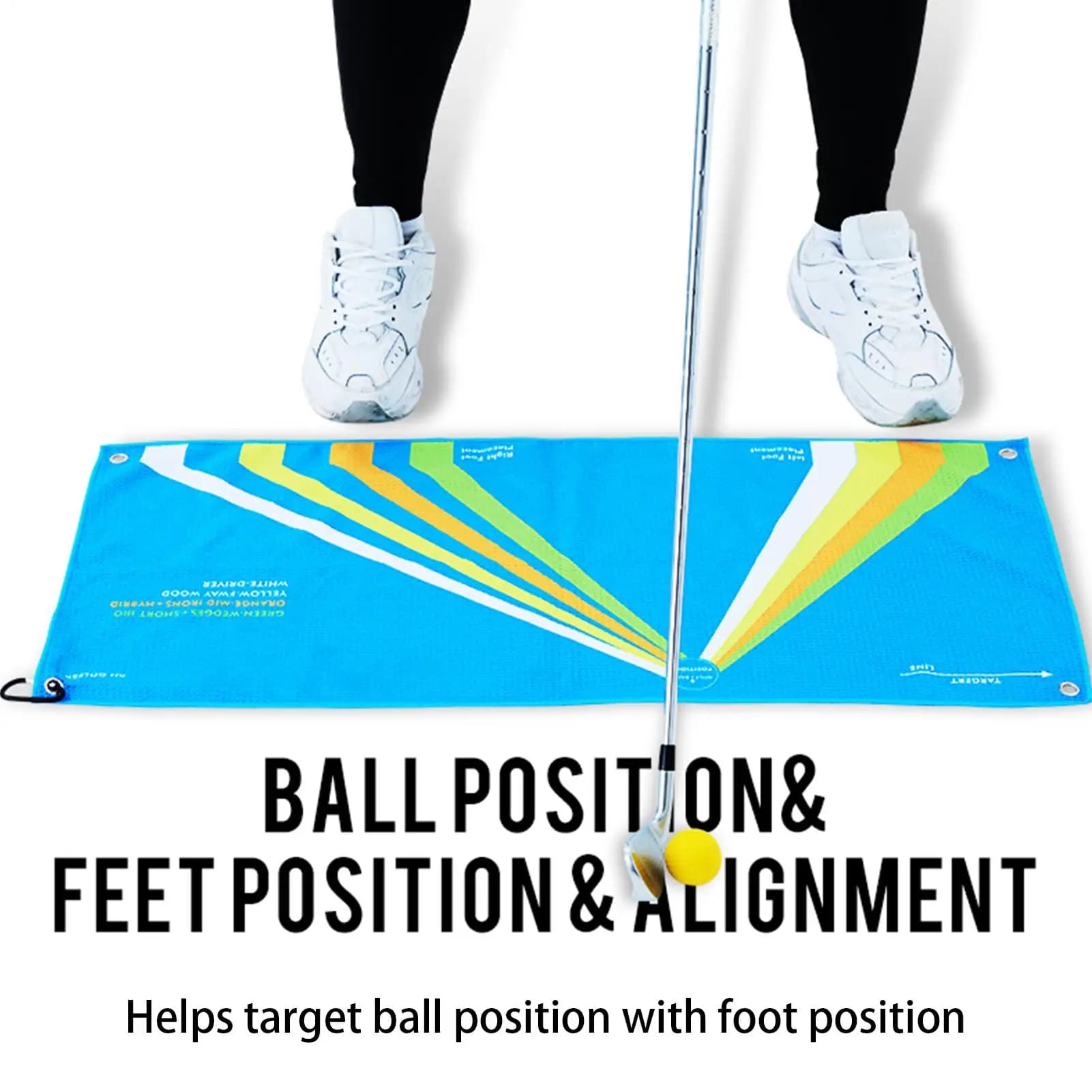 Asciugamano per sacca da golf Asciugamano da golf 5 in 1 Panno assorbente riutilizzabile in fibra fine per sport estivi Viaggi Yoga Attività all'aperto