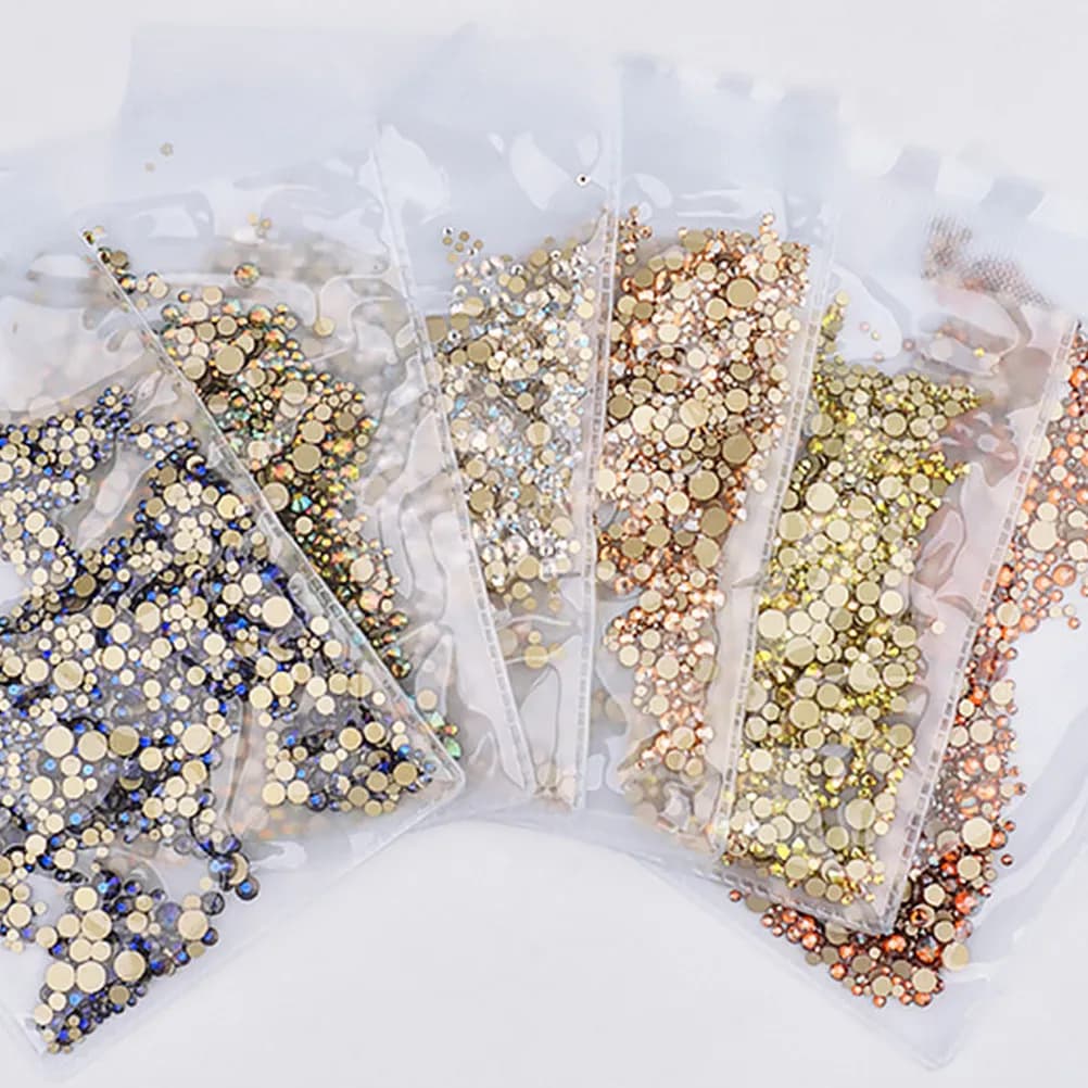 1440 Pezzi Strass per Unghie, Decorazioni in Cristallo d'Acqua per Manicure Fai-da-Te, Eleganti Accessori Brillanti per Unghie, Misure Miste 03