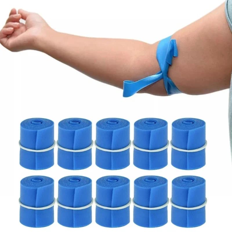 Laccio emostatico monouso da 1 rotolo lacci emostatici elastici in TPE pronto soccorso senza lattice attrezzatura di emergenza medica di sopravvivenza da campeggio all'aperto