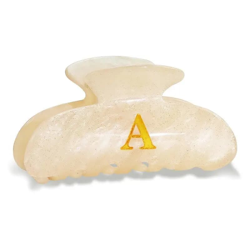Fermacapelli con Iniziale A - Clip con Glitter per Donne, Acrilico Resistente, Regalo di Laurea