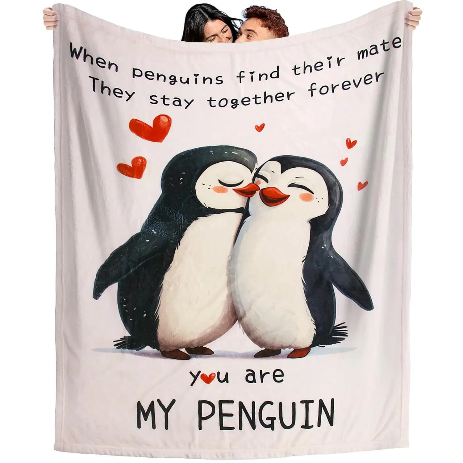 Sei il mio pinguino Coperta stampata per divano letto Viaggi Campeggio Soggiorno Ufficio Coperta condizionata per regali per tutte le stagioni