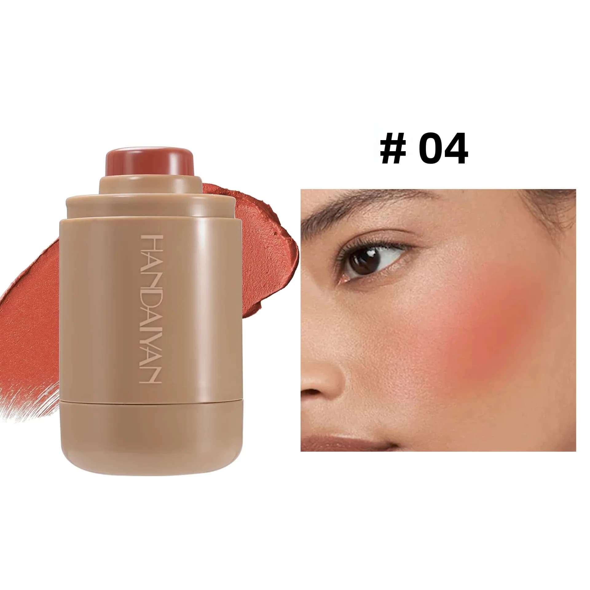 Fard in crema multifunzionale Stick Labbra setose Fard per guance Miscela naturale Trucco portatile impermeabile a lunga durata Compatto alla moda