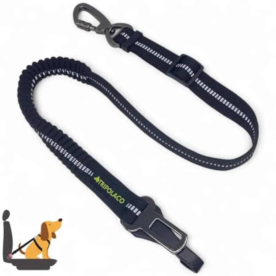Cintura di sicurezza per cani per auto Cintura di sicurezza per cani regolabile 3in1 con moschettone Fibbia per imbracatura per auto per cani resistente con elastico B