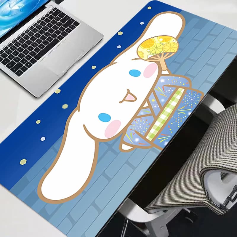 Tappetino per mouse da gioco Cinnamoroll, accessori per PC gamer, tappetino XXL per scrivania, tappetino XXL per laptop, tappetino per tastiera e mouse Varmilo