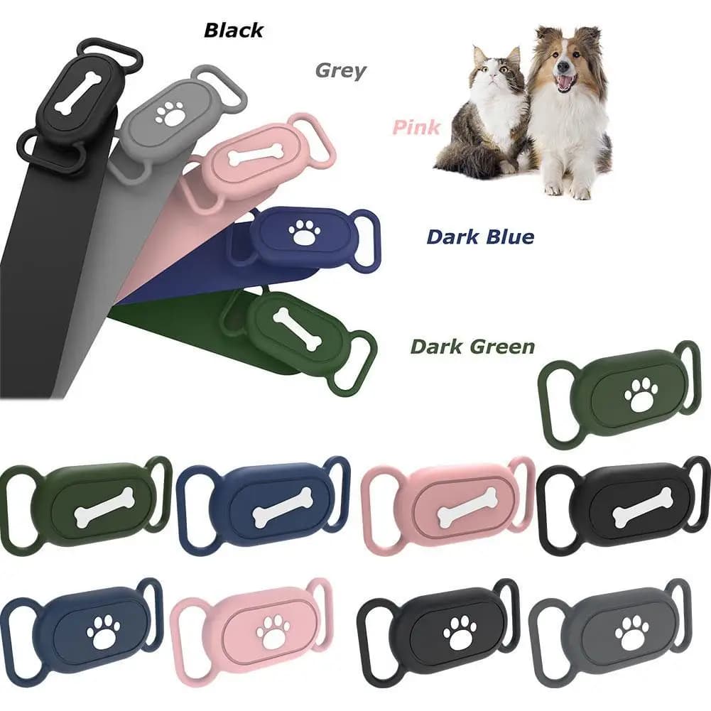 Per Samsung Galaxy SmartTag2 Supporto per collare per cani, custodia in silicone impermeabile per Galaxy Smart Tag 2 per collari per cani e gatti
