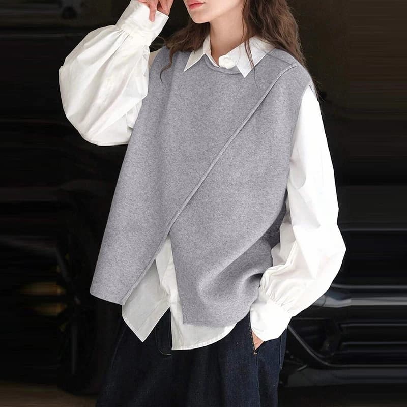 ZANZEA Moda Donna Patchwork Camicie Autunno Camicetta a maniche lunghe 2026 Casual Risvolto Allentato Elegante Ufficio Streetwear Top femminili