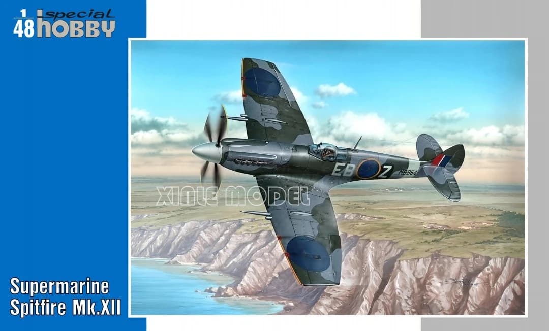 Kit Modello di Aereo in Plastica da Assemblare Special Hobby SH48107 Supermarine Spitfire Mk.XII 1/48