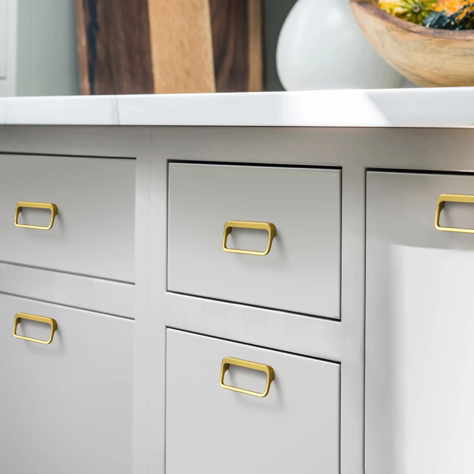 Goo-Ki Maniglie per mobili moderne in oro spazzolato Maniglie per dita in ottone antico e zinco Maniglie per armadietti da cucina per cassetti, guardaroba, armadi