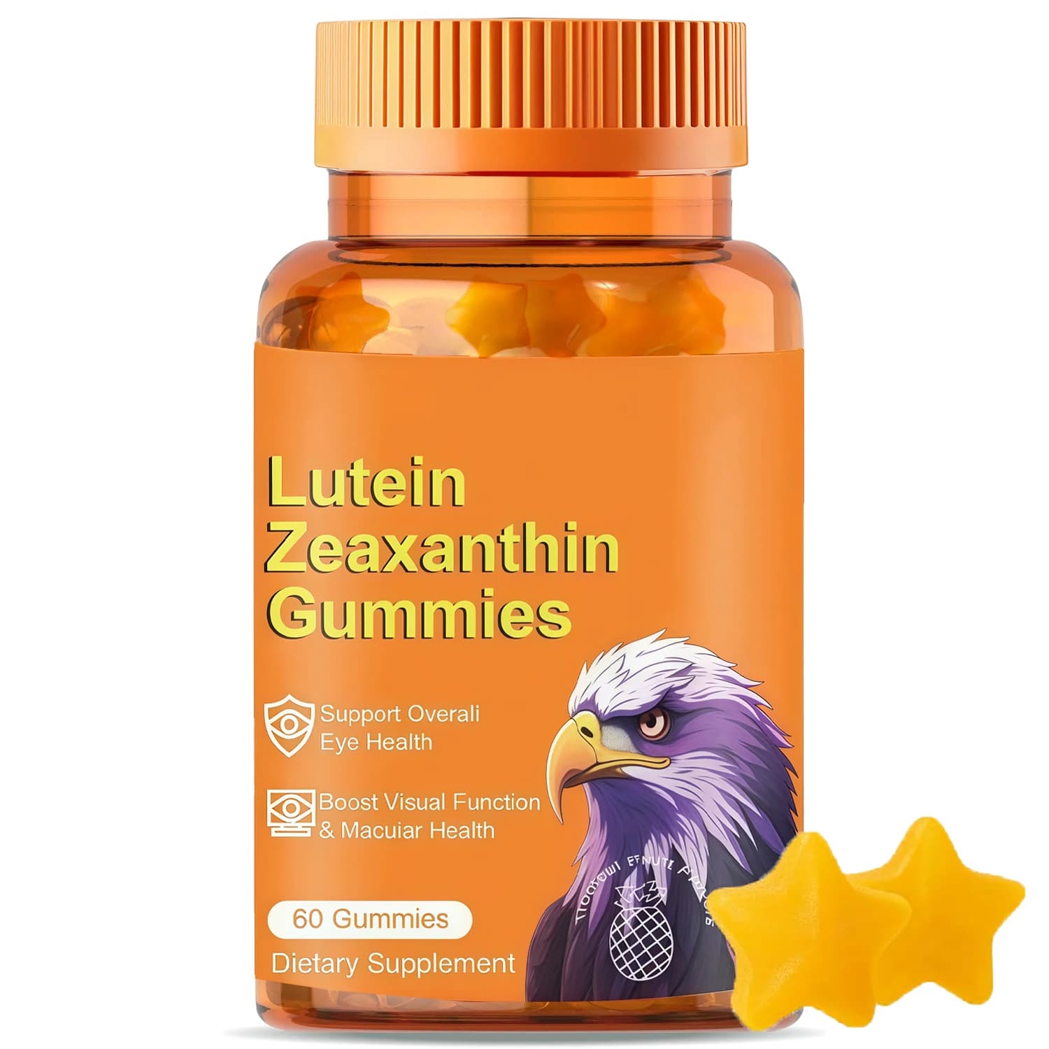Lutein & Zeaxanthin Eye Vitamins Gummies - Eye Health Vitamins - Dry Eye Relief & Clear Vision - 60 Gummies