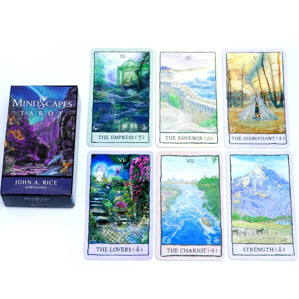 Mind Scapes Tarocchi Carte Visione inglese Carte Oracle Gioco da tavolo per la festa di divinazione del destino Giocare a Oracle Deck Carte da gioco per famiglie