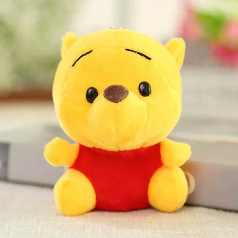Wholesale 4pcs/lot 10cm Winnie Bear Plush Toys Keychain Cute Rabbit Daisy Animal Tiger Stuffed Small doll Gifts For Kids