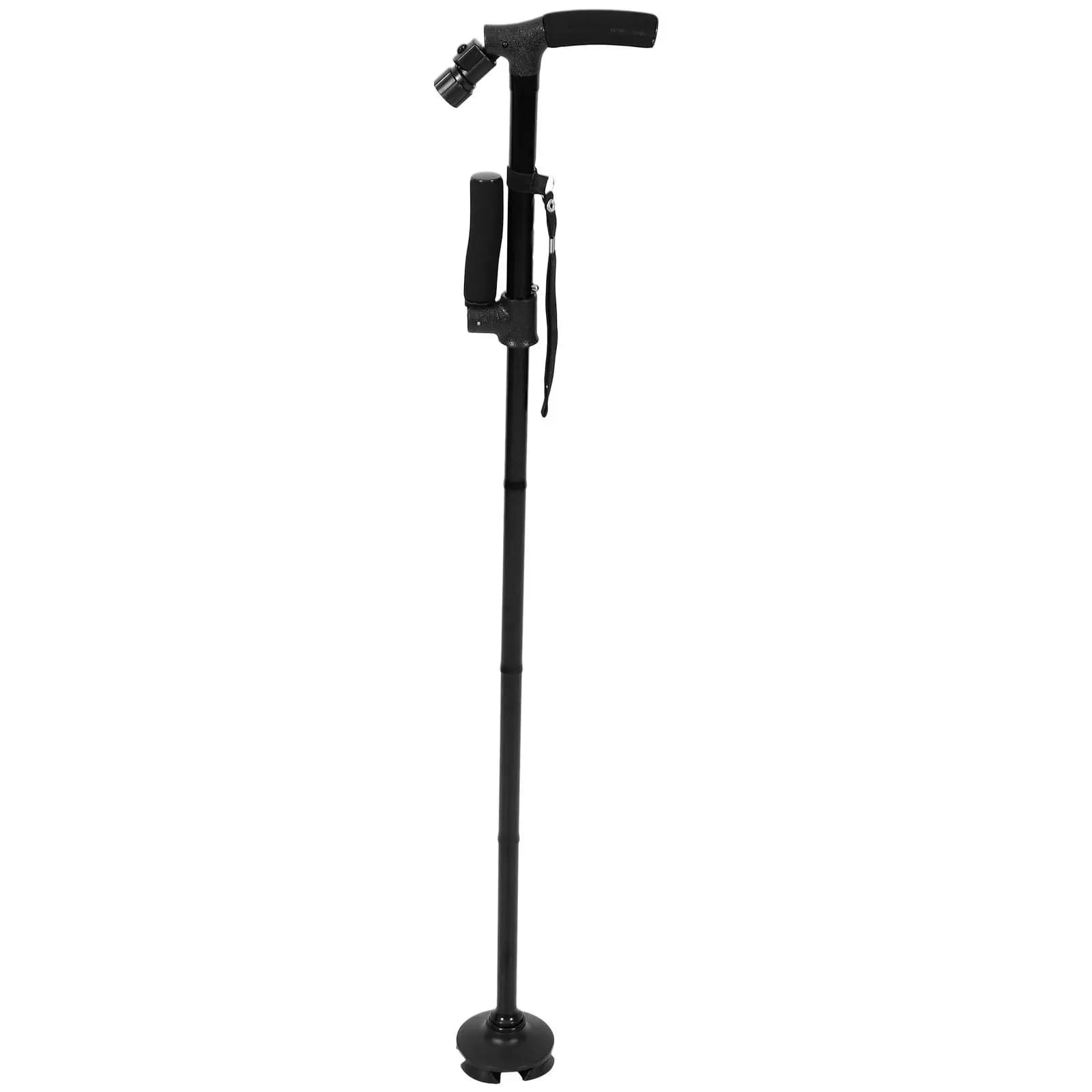 Bastone da Passeggio Pieghevole con Luce LED, Regolabile, Antiscivolo, Ergonomico, per Anziani, Escursionismo, Alpinismo e Campeggio