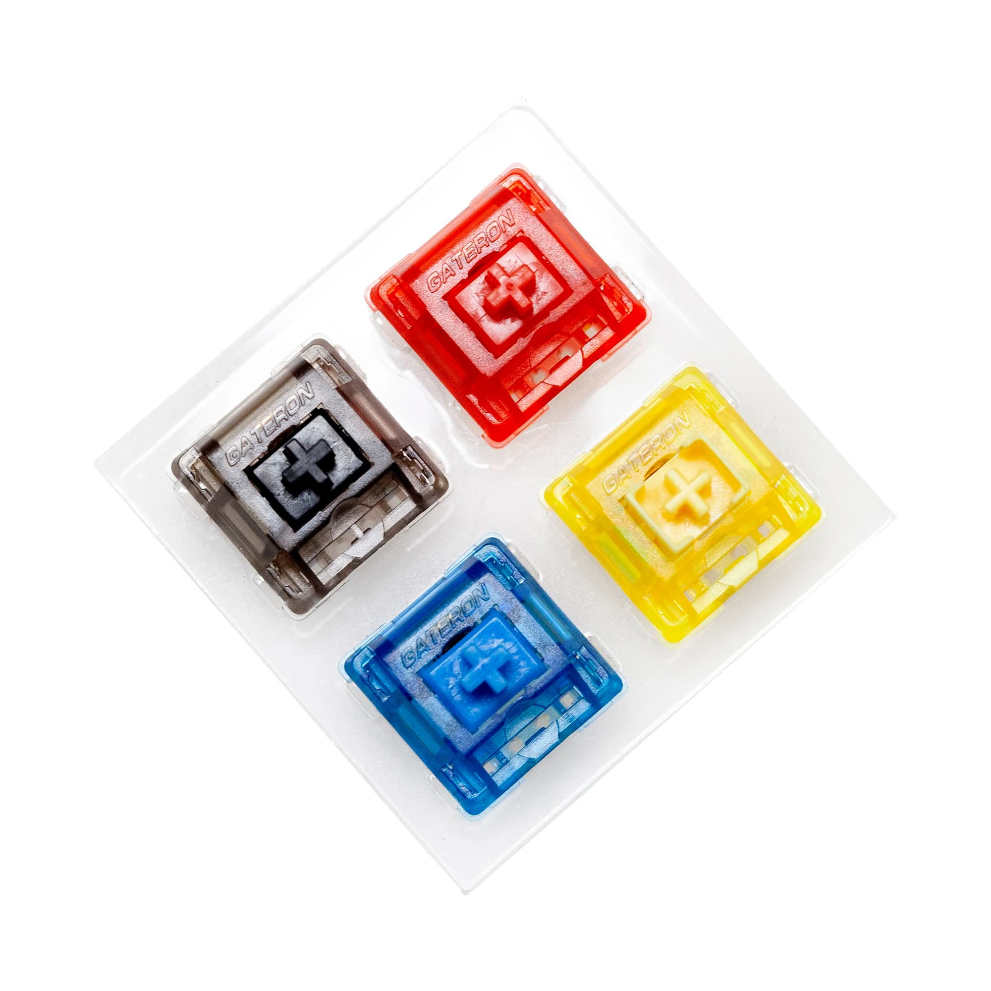 Gateron 4 switch tester switches with blank keycaps acrylic base for mechanical keyboard Ink V2 Black Red Blue Yellow