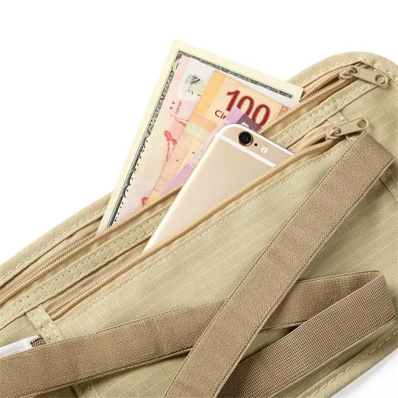 New 1PC Invisible Travel Waist Packs Waist Pouch for Passport Money Belt Bag Hidden Security Wallet Casual Bag for Men Women 40#