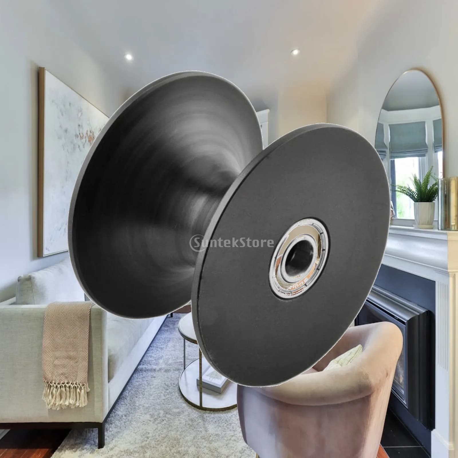 Boat Anchor Pulley Wheel Block 90x63mm U Groove Nylon Sheave for Marine Rigging Smooth Line Flow