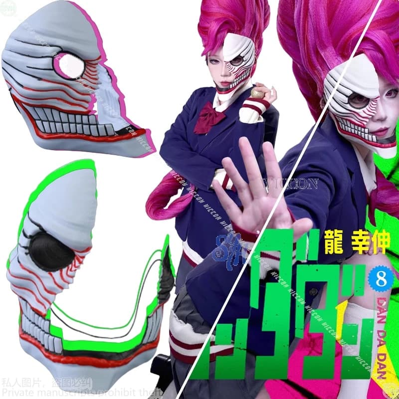 Aira Shiratori Cosplay Dandadan Anime Costume Due Horror Maschera di Halloween 3D Puntelli di Acido Polilattico Jirai Kei Ragazze Personalizzato
