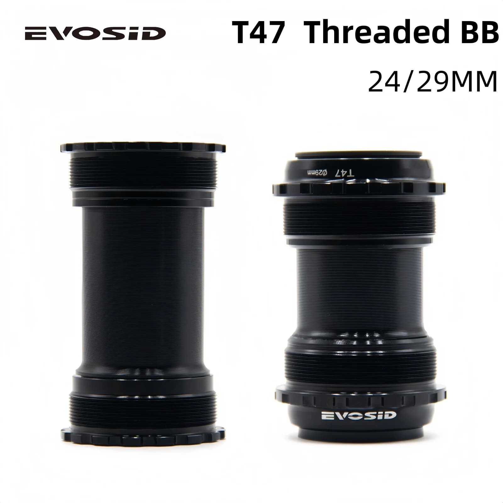 EVOSID MTB Bike T47 Bottom Bracket 24MM MTB/Road Bike Crank DUB 29MM Bearing Thread BB 86-92mm BSA 68-73mm Bicycle Accessories
