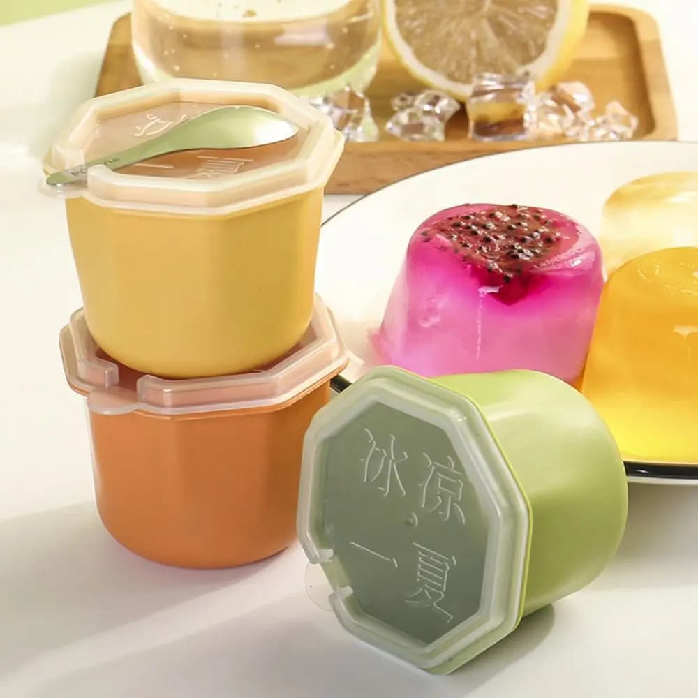 Stampo per Cubetti di Ghiaccio Portatile e Riutilizzabile a Forma di Poligono con Coperchio, Secchiello per Ghiaccio, Tazza per Ghiaccio, per l'Estate, Fai-da-Te, Congelatore per Frigorifero, Macchina per Ghiaccio