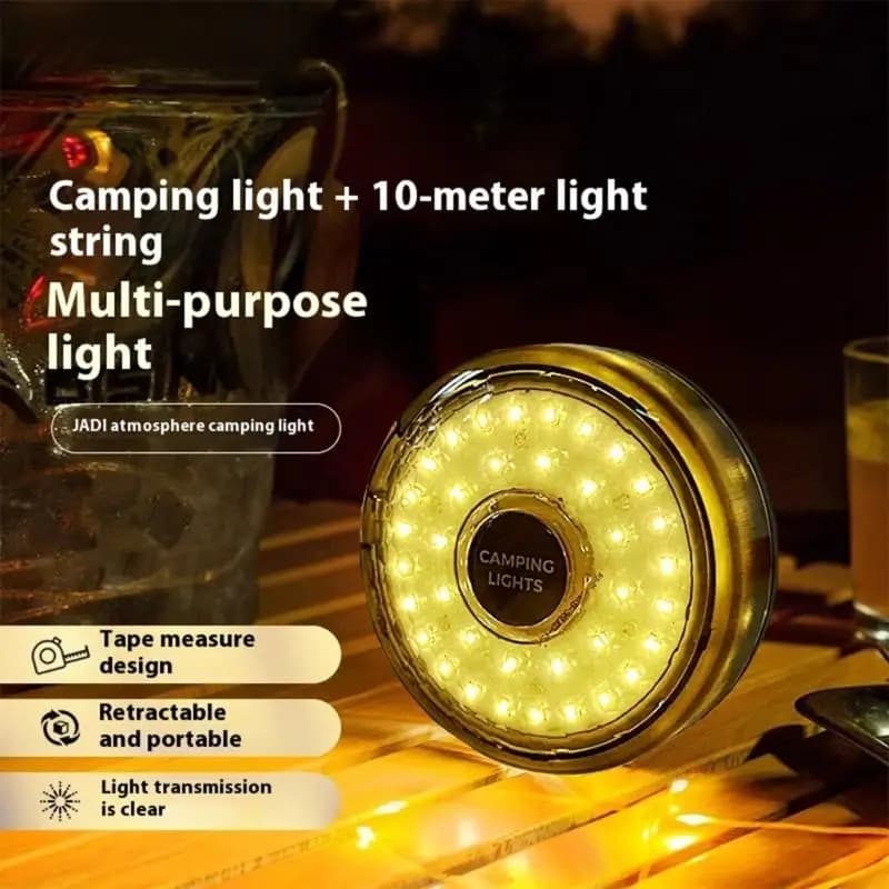 8m Luci da campeggio Luci portatili Luci a corde a LED ricaricabili lampada decorativa per escursionismo giardino del tenda da