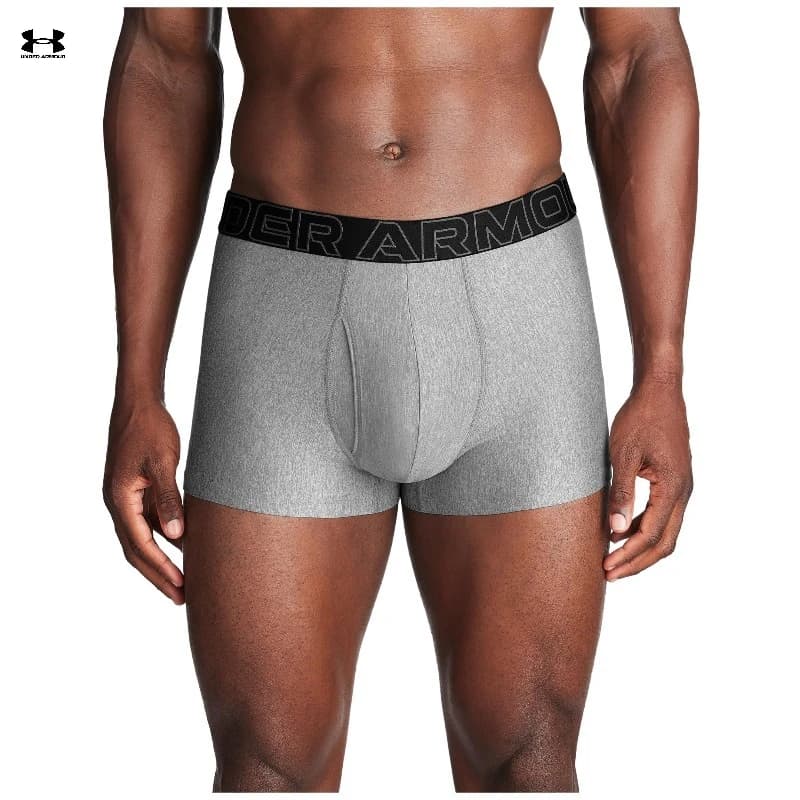 Genuine Original UA Performance Tech 3 Inch 3 Pack Anti Rub Sports Boxers Moisture Wicking Underwear for Gym Workout Daily Sport