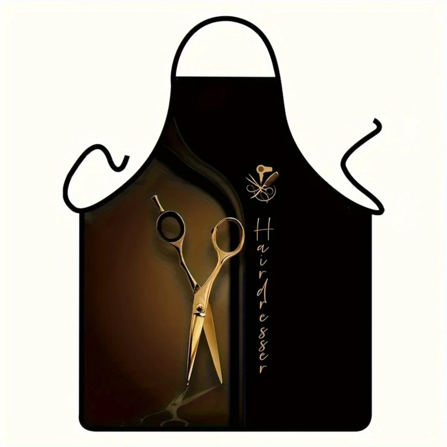 1pc Stylish Hairdressing Cape with Scissors Design Print, Salon Barber Apron, Suitable for Hair Salons