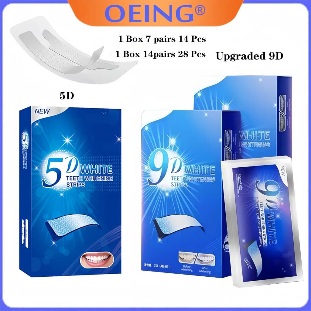 Whitening Strip for teeth 9D 5D 14/28 pairs of whiter stripes to remove smoking coffee stains, effective tooth whitening kit for home use