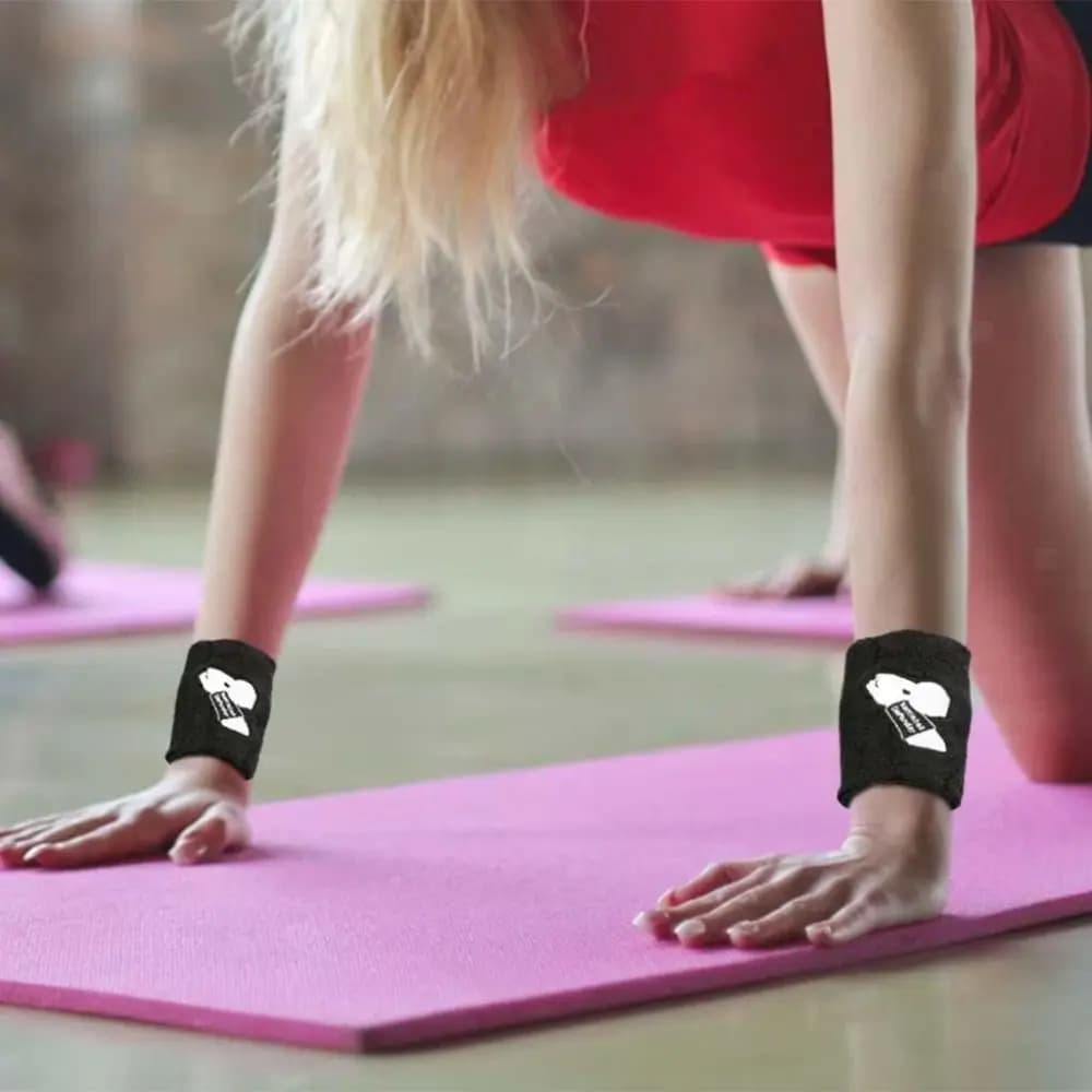 1 paio di protezioni per polso in cotone per kettlebell, comode protezioni per polso che assorbono il sudore, nere, 1 paio, per proteggere il polso