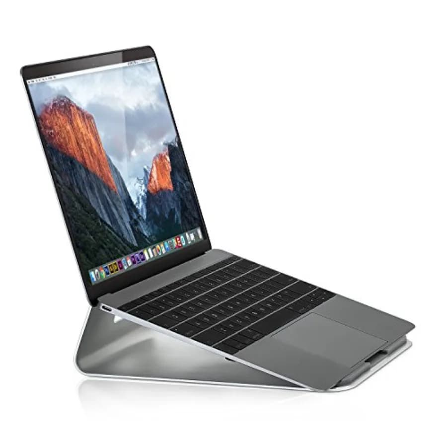 Supporto Inclinato per Laptop e iPad Pro - Cuneo Ergonomico per Laptop e Tablet - Base di Raffreddamento per Notebook per MacBook Pro Chrome