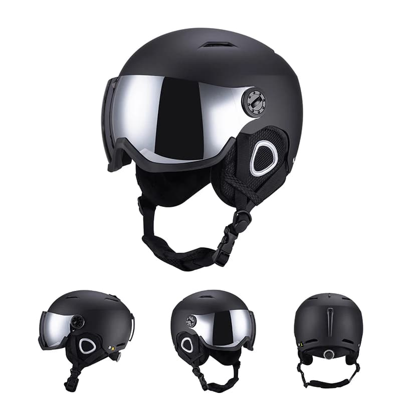 Horntour Nuovo 2026 Casco da sci da uomo Miss con occhiali Casco caldo Casco da snowboard di alta qualità Sport all'aria aperta Integralmente modellato
