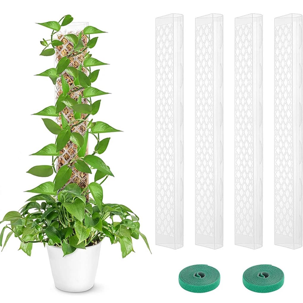 ABS Indoor Potted Plant Sticks Support Growing Environment Train Plants To Grow Upward Unique 4pcs set