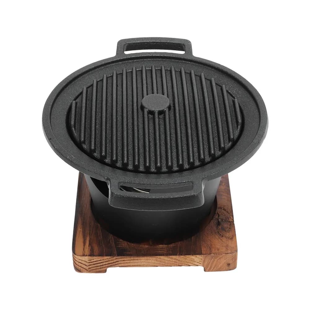 Barbecue Pan Aluminum Alloy Charcoal Grill Durable Smokeless Hibachi Grill Portable Non-Stick Tabletop BBQ Camping/Picnic
