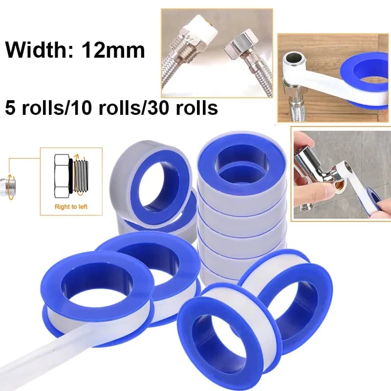 5/10/30 roll PTFE water pipe tape oil-free tape sealing tape accessories screw sealing tape home improvement utility plumbing