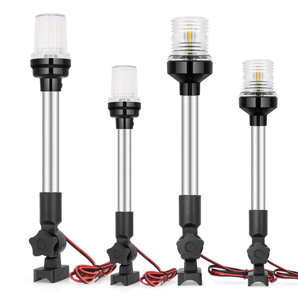 Ripiegare la luce di navigazione per barche a LED a 180 gradi da 9 pollici a 12 pollici per la luce di ancoraggio marina per Yacht 12V accessori per luci di segnalazione a vela