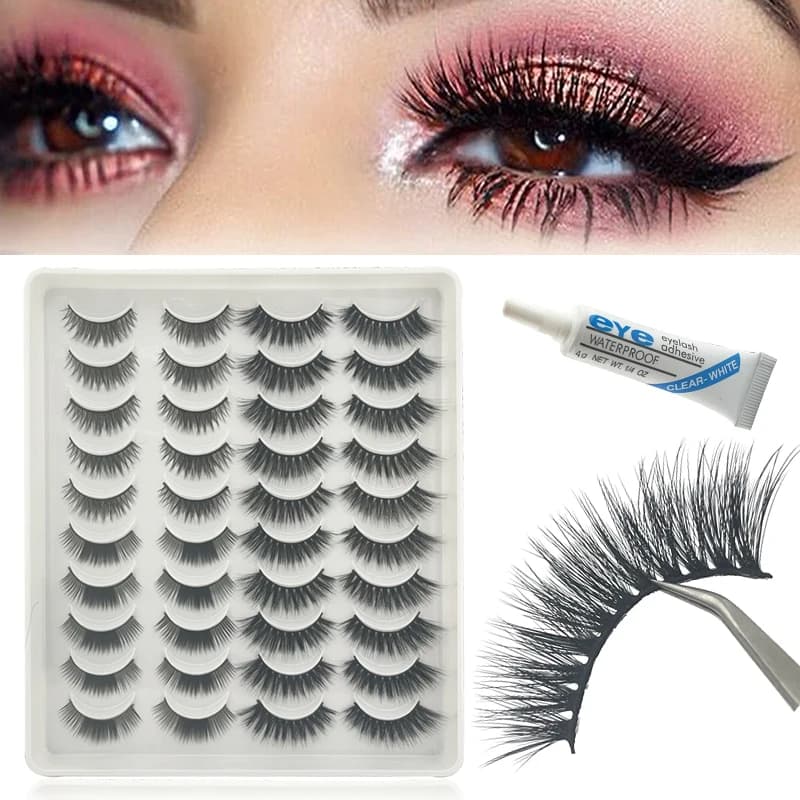 20 pairs of false eyelashes20PC4EYEA270 light and soft, repeatedly used, thick and big eyes, easy to wear
