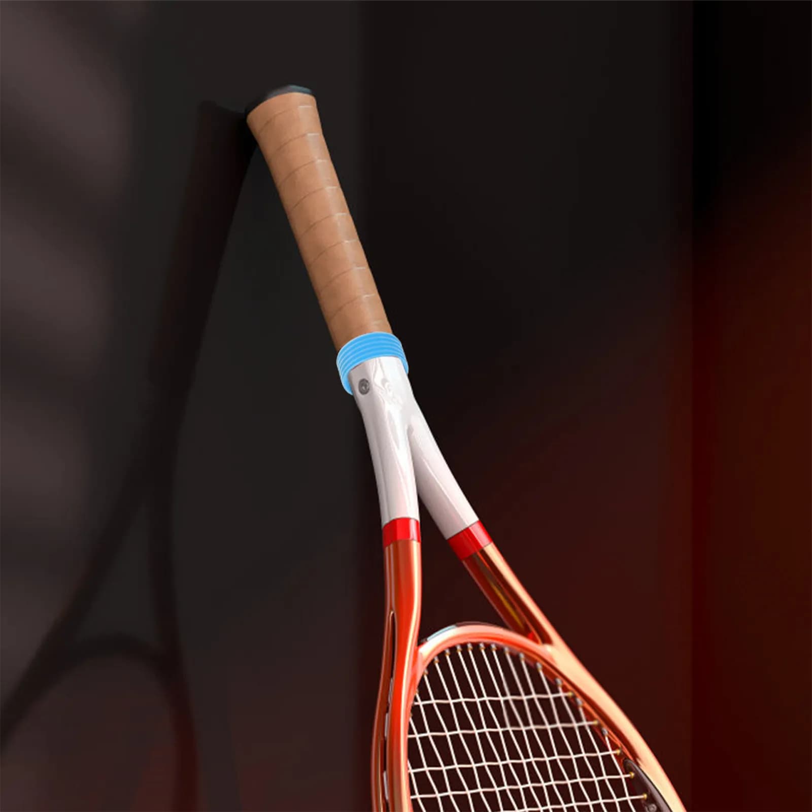 5 Pezzi Anelli Elastici in Silicone Super Assorbenti per Impugnatura Racchette da Tennis, Squash, Badminton, Racquetball, Pickleball - Overgrip che Mantiene la Presa