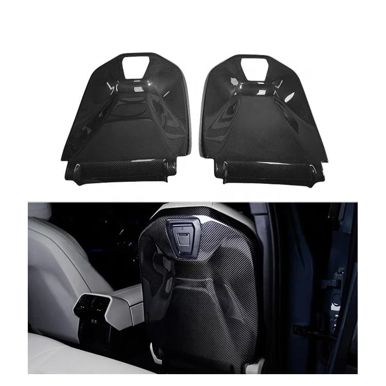 For The New Series 5 I5 M60 G60 530 G68 530Li 2024 Real Carbon Fiber Auto Interior Seat Rear Cover Panel Trim Accessories