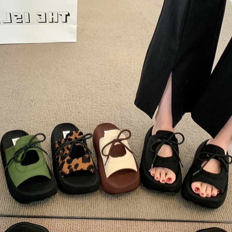 Sandali Donna con Tacco Grosso alla Moda, Estivi 2026, Casual da Esterno, Scarpe da Spiaggia con Cinturino Regolabile, Ciabatte Stile Coreano Slip-On