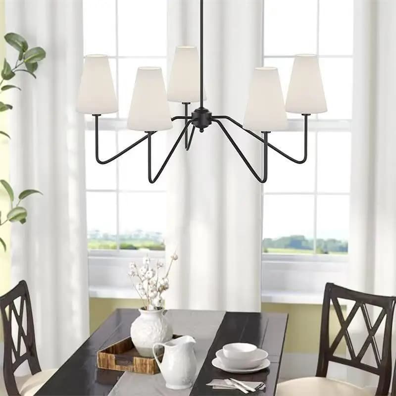 Lampadario con ramo in tessuto artistico americano Lampadario di design creativo in stile campagna per l'arredamento del soggiorno del ristorante della camera da letto