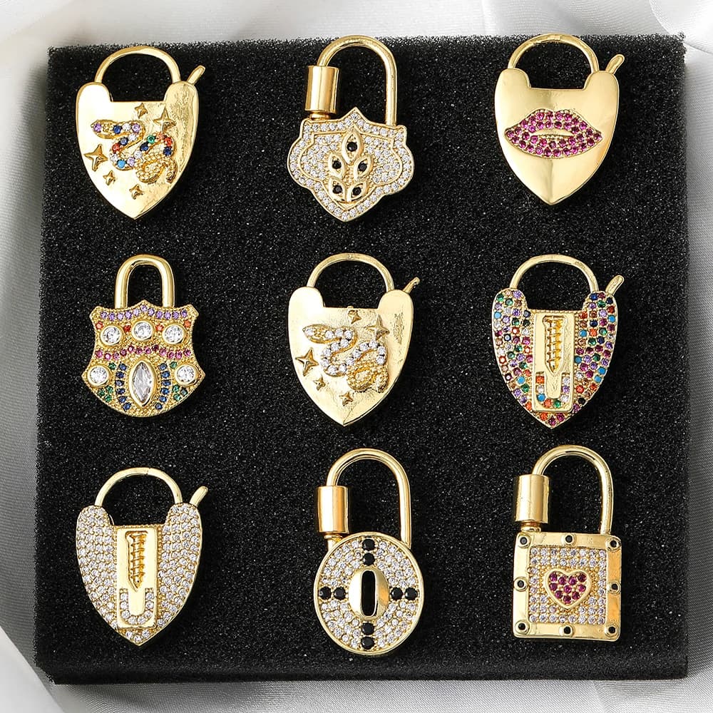 Chiusure a moschettone con vite in rame placcato oro 18 carati Juya per accessori fai da te, catene a maglie, ciondoli e creazione di gioielli