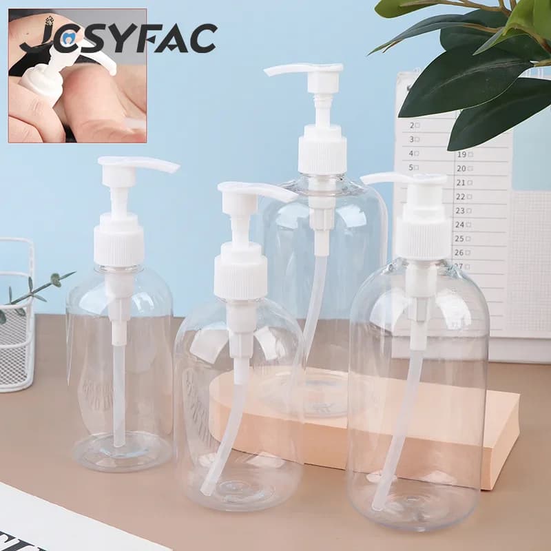 Contenitori riutilizzabili durevoli per lozione shampoo a cilindro per bottiglie vuote portatili da 200-500 ml per sapone liquido