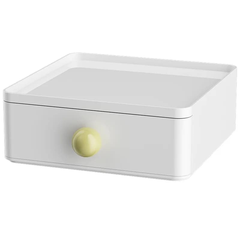 Organizzatore da tavolo con cassetto, organizer da scrivania in dopamina